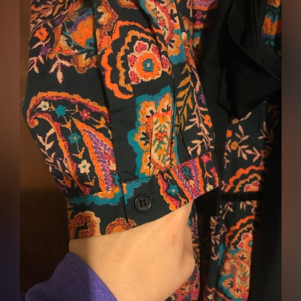 100% Cotton Maxi Floral Paisley Maxi Dress autumn 🍂 - Picture 4 of 6